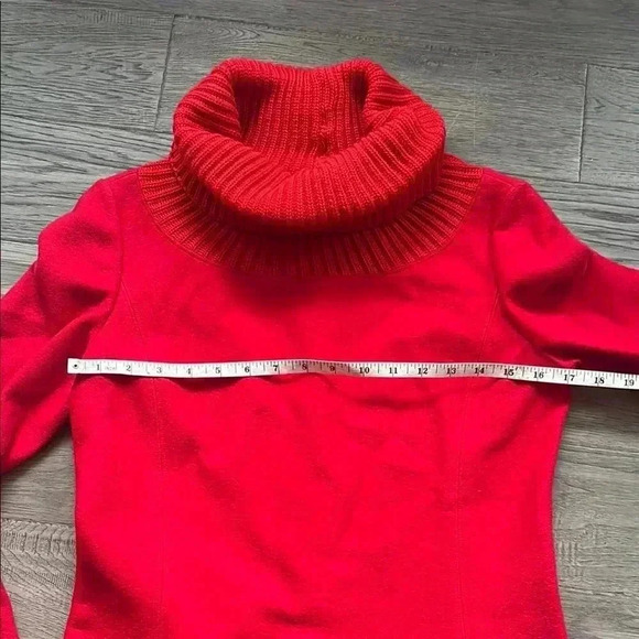 Georges Rech |  Vintage red wool blend turtleneck tunic sweater - Picture 5 of 10